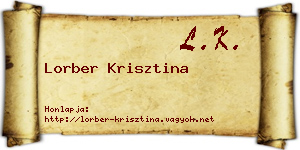 Lorber Krisztina névjegykártya