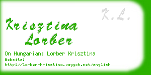 krisztina lorber business card